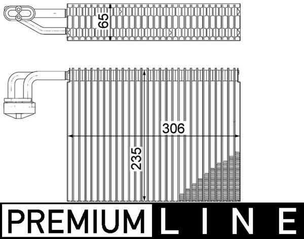 MAHLE AE 58 000P Evaporator, air conditioning