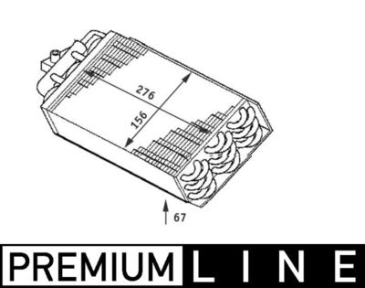 Evaporator, air conditioning MAHLE AE 64 000P