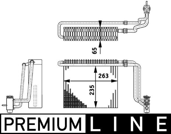 MAHLE AE 65 000P Evaporator, air conditioning