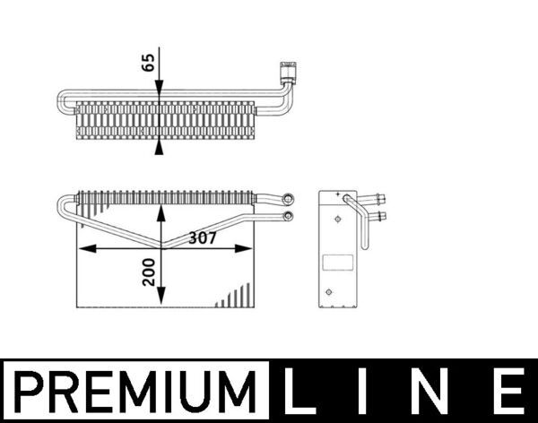 MAHLE AE 67 000P Evaporator, air conditioning