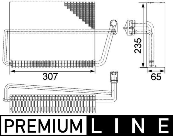 MAHLE AE 83 000P Evaporator, air conditioning