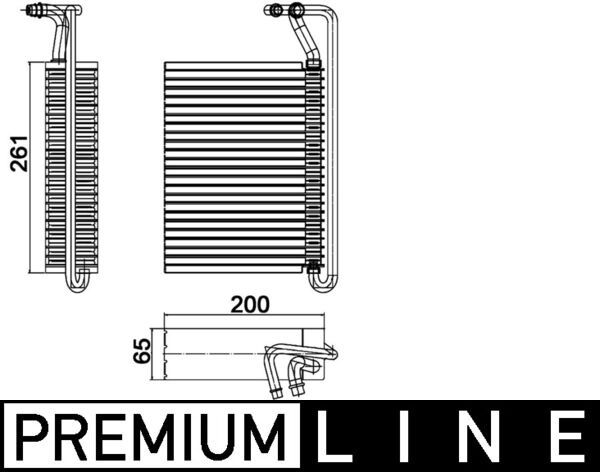 MAHLE AE 84 000P Evaporator, air conditioning
