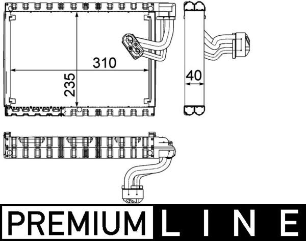 MAHLE AE 89 000P Evaporator, air conditioning