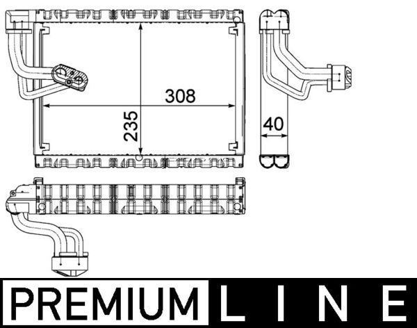 MAHLE AE 90 000P Evaporator, air conditioning
