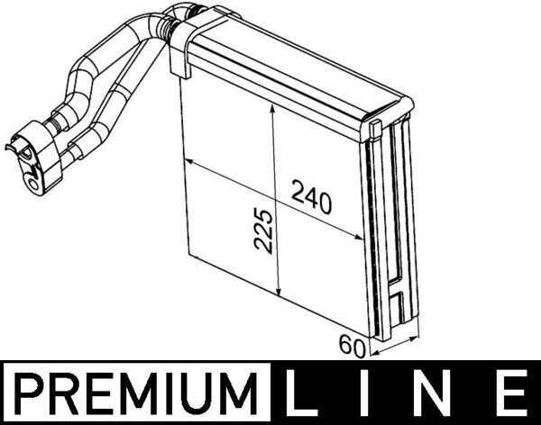 MAHLE AE 94 000P Evaporator, air conditioning