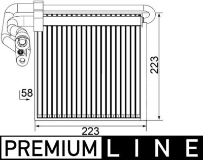 Evaporator, air conditioning MAHLE AE 97 000P