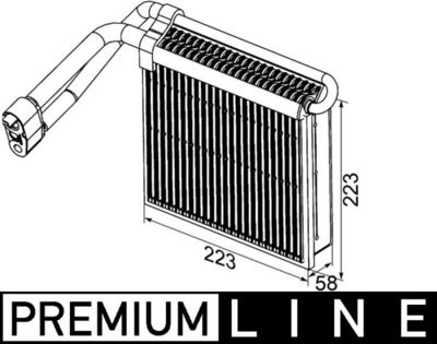 Evaporator, air conditioning MAHLE AE 98 000P