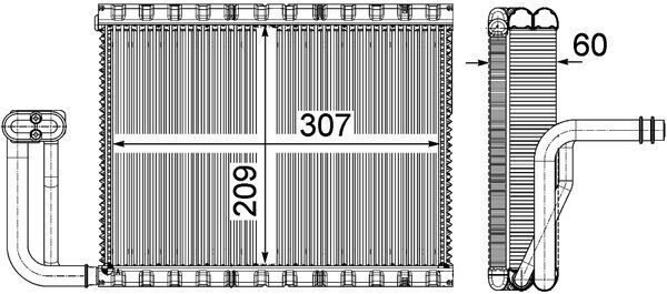 MAHLE AE 104 000P Evaporator, air conditioning