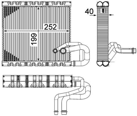 MAHLE AE 106 000P Evaporator, air conditioning