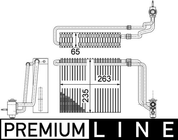 MAHLE AE 107 000P Evaporator, air conditioning