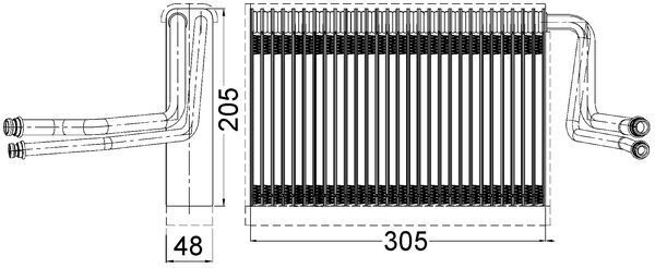MAHLE AE 113 000S Evaporator, air conditioning