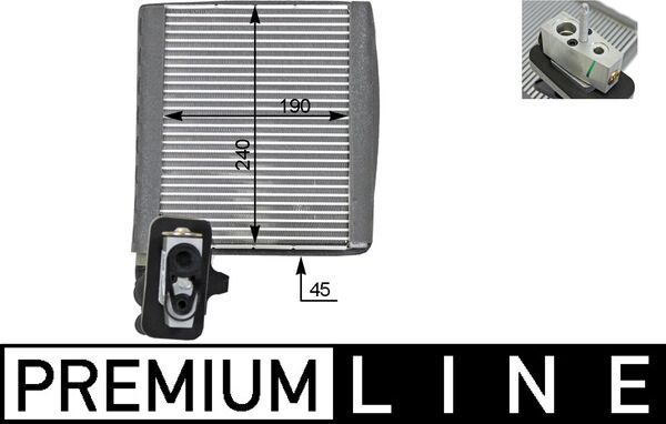 MAHLE AE 119 000P Evaporator, air conditioning