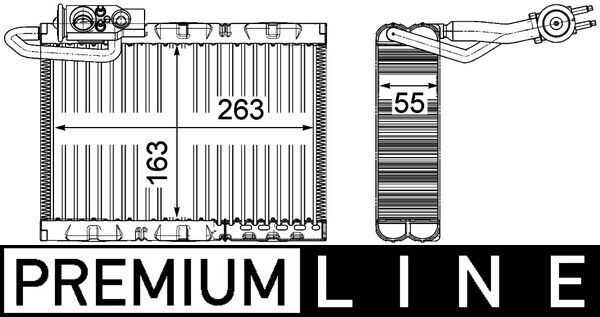 MAHLE AE 126 000P Evaporator, air conditioning