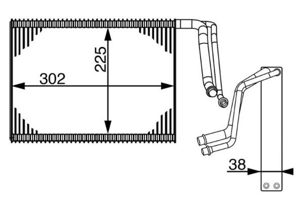 MAHLE AE 143 000S Evaporator, air conditioning