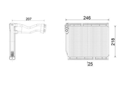 Evaporator, air conditioning MAHLE AE 161 000P