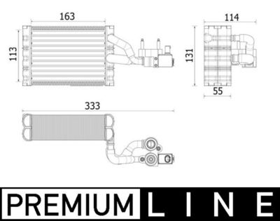 Evaporator, air conditioning MAHLE AE 162 000P