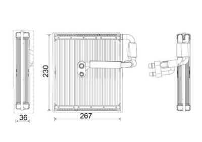 Evaporator, air conditioning MAHLE AE 27 000P