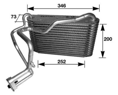 Evaporator, air conditioning MAHLE AE 33 000S