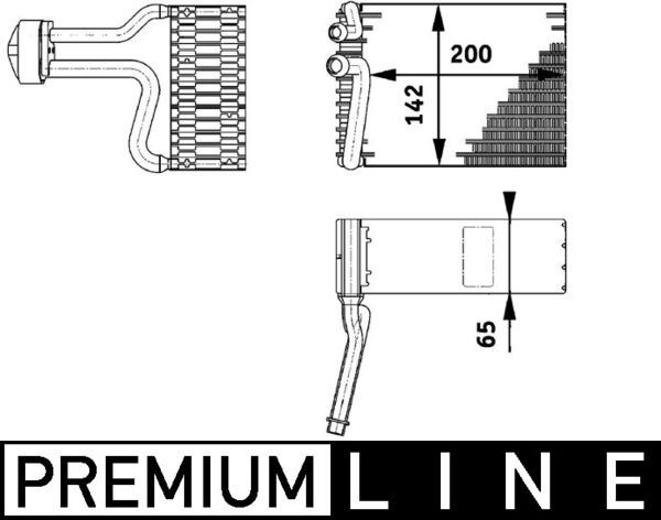 MAHLE AE 66 000P Evaporator, air conditioning