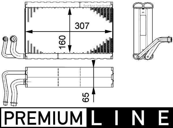 MAHLE AE 68 000P Evaporator, air conditioning