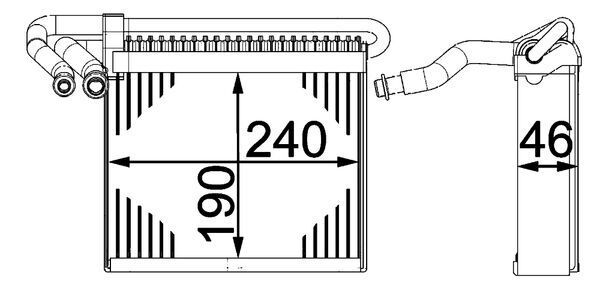 MAHLE AE 70 000P Evaporator, air conditioning