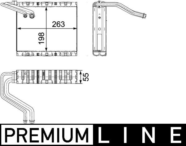 MAHLE AE 85 000P Evaporator, air conditioning