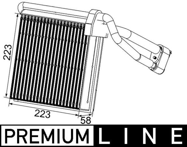 MAHLE AE 96 000P Evaporator, air conditioning