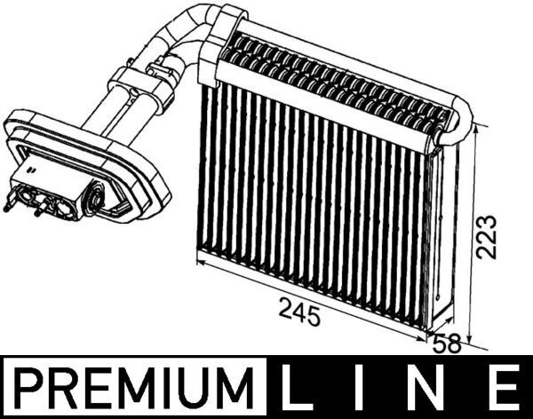 MAHLE AE 99 000P Evaporator, air conditioning