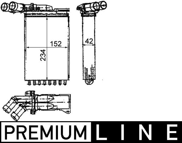 MAHLE AH 116 000P Heat Exchanger, interior heating
