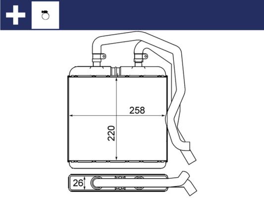 MAHLE AH 12 000S Heat Exchanger, interior heating