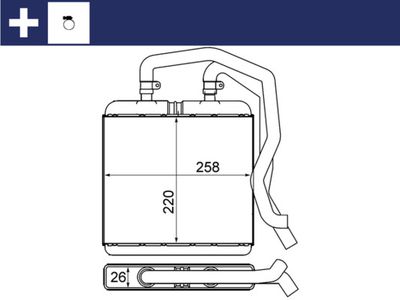 Heat Exchanger, interior heating MAHLE AH 12 000S