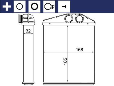 Heat Exchanger, interior heating MAHLE AH 13 000S