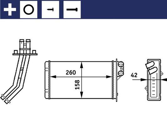 MAHLE AH 156 000S Heat Exchanger, interior heating