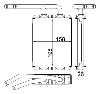 MAHLE AH 157 000S Heat Exchanger, interior heating