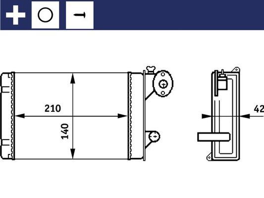 MAHLE AH 158 000S Heat Exchanger, interior heating