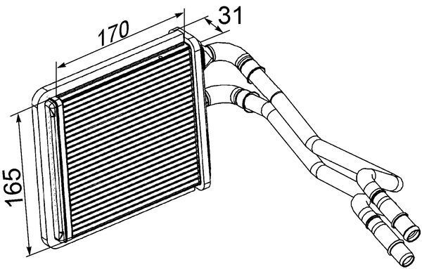 MAHLE AH 198 000P Heat Exchanger, interior heating