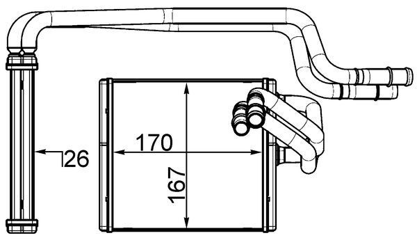 MAHLE AH 198 000S Heat Exchanger, interior heating