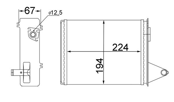 MAHLE AH 214 000S Heat Exchanger, interior heating