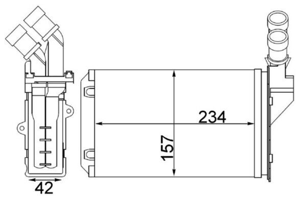 MAHLE AH 217 000S Heat Exchanger, interior heating