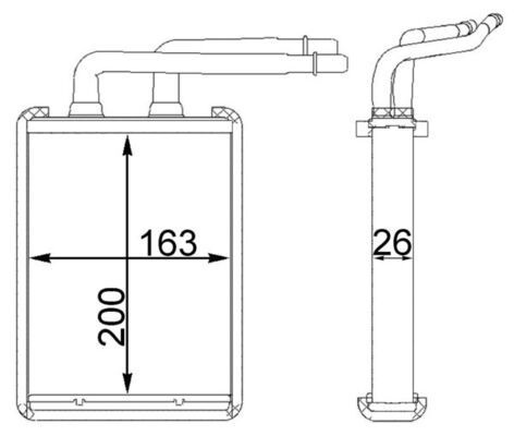 MAHLE AH 221 000S Heat Exchanger, interior heating