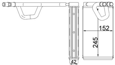 Heat Exchanger, interior heating MAHLE AH 232 000S