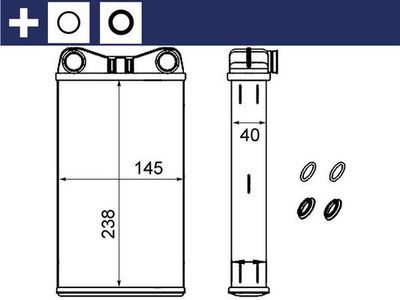 Heat Exchanger, interior heating MAHLE AH 239 000S