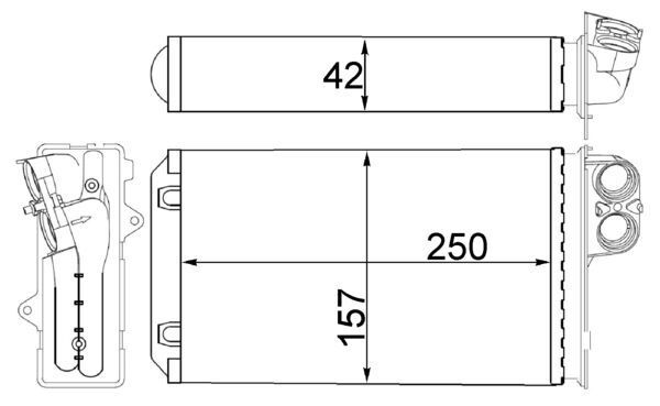 MAHLE AH 244 000S Heat Exchanger, interior heating