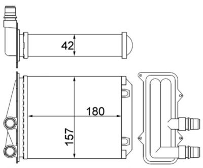 Heat Exchanger, interior heating MAHLE AH 246 000S