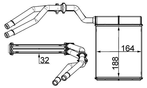 MAHLE AH 257 000S Heat Exchanger, interior heating