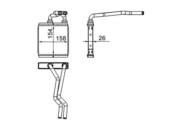MAHLE AH 267 000S Heat Exchanger, interior heating