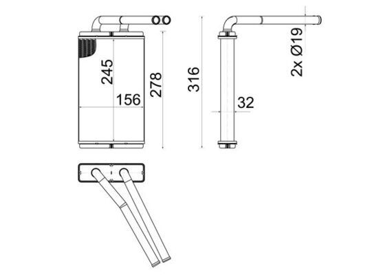 MAHLE AH 268 000S Heat Exchanger, interior heating