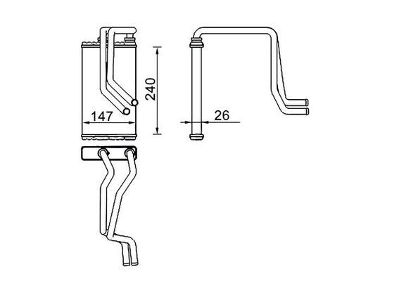 MAHLE AH 271 000S Heat Exchanger, interior heating