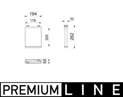 Heat Exchanger, interior heating MAHLE AH 357 000P