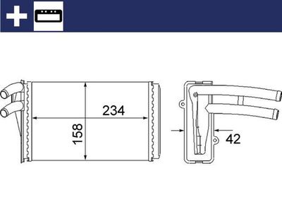 Heat Exchanger, interior heating MAHLE AH 54 000S